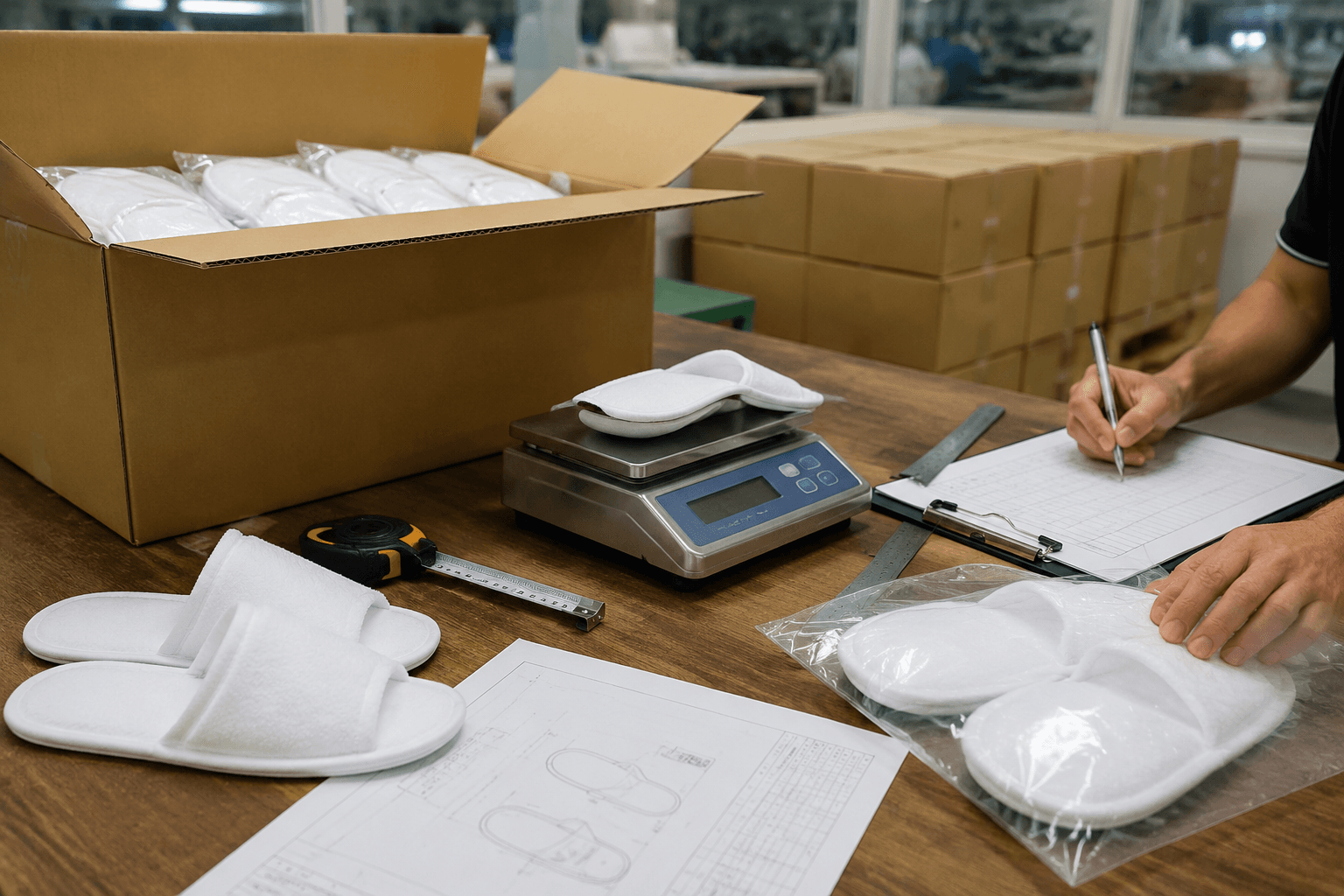 Hotel Slipper Carton Packing and Freight Weight Calculation Guide sourcing guide hero image