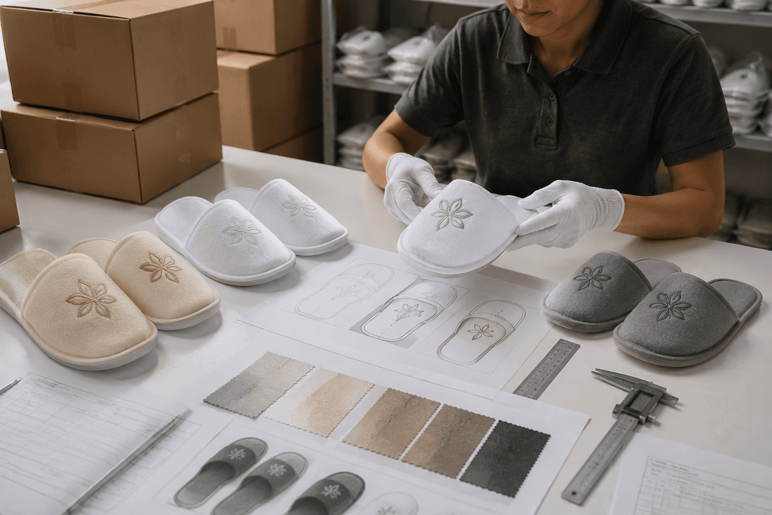 Low MOQ Custom Hotel Slippers Embroidery Artwork Approval Checklist sourcing guide hero image