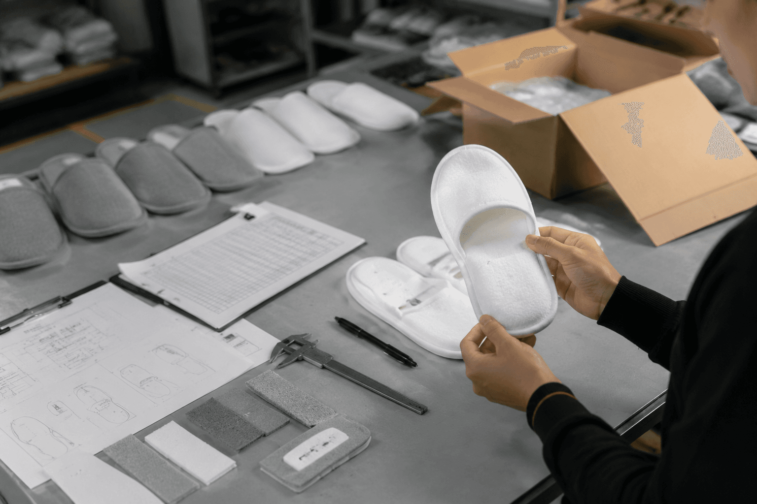 Private label amenity slippers sample approval timeline for import buyers sourcing guide hero image